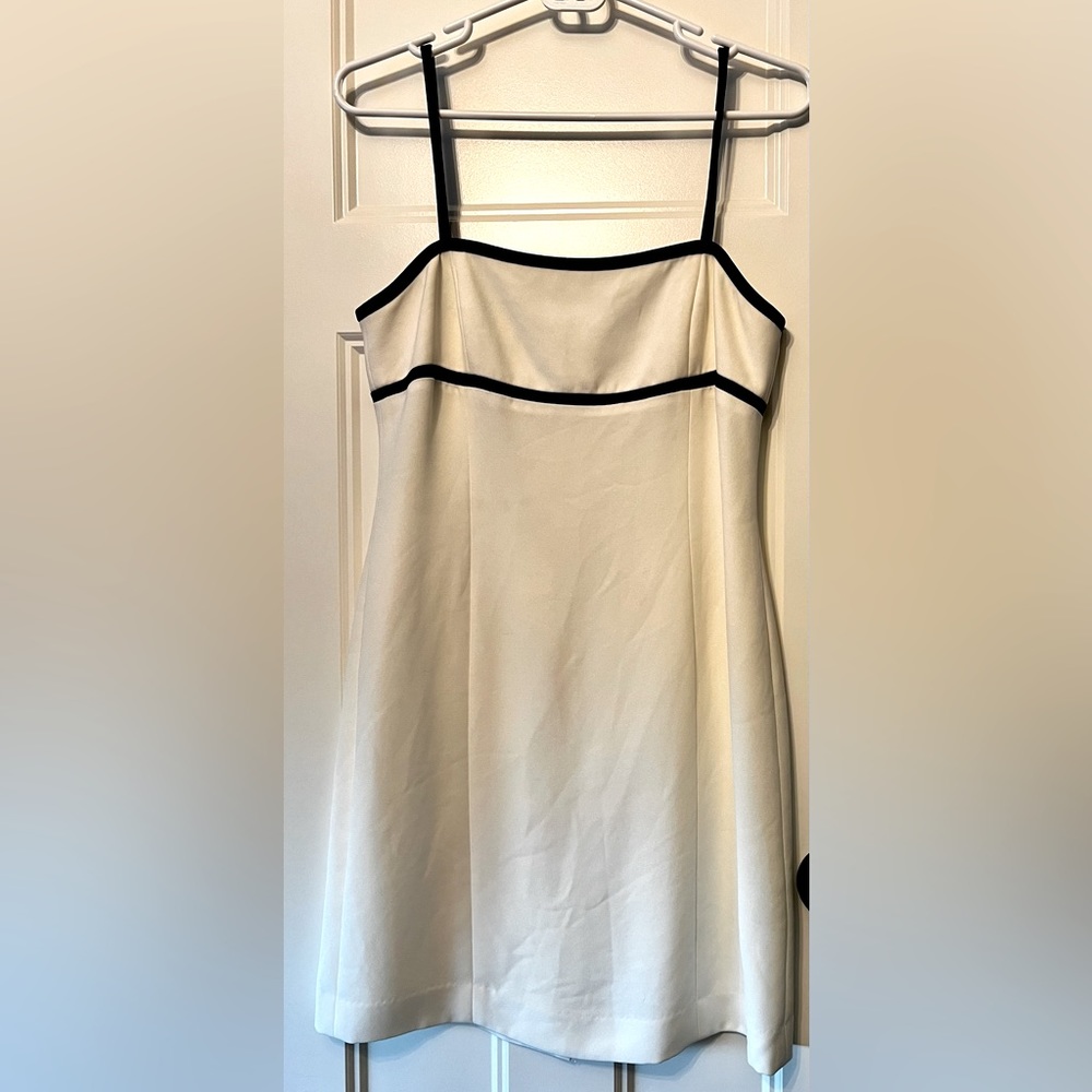 White with black trim dress from Petite Sophisticated size 4